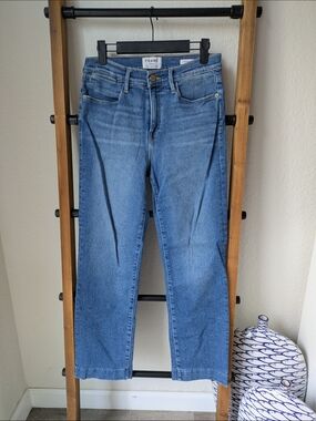 Frame Denim Women's Le High Straight-Leg Jeans in Medium Blue - Size 28